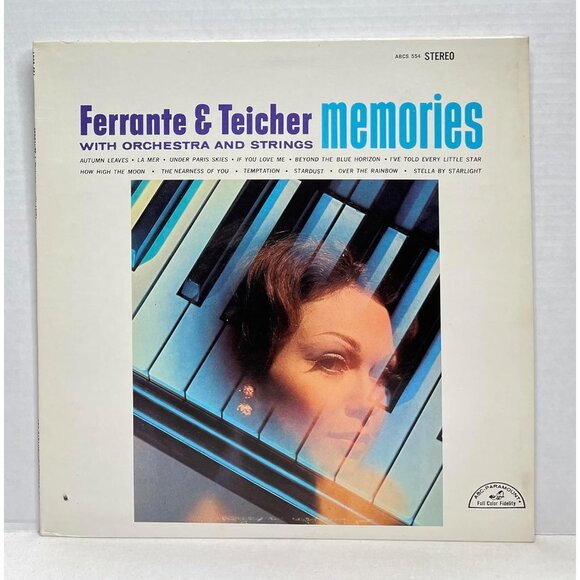 Ferrante & Teicher Memories 33⅓ RPM Vinyl LP ABC-Paramount ABCS-554 Stereo Recor - Picture 1 of 8